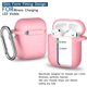 thumbnail image 3 of Funda para AirPods con llavero, protección completa de silicona, accesorios para AirPods, funda de piel para mujeres y niñas con estuche de carga inalámbrica Apple AirPods, LED frontal visible, 3 of 7