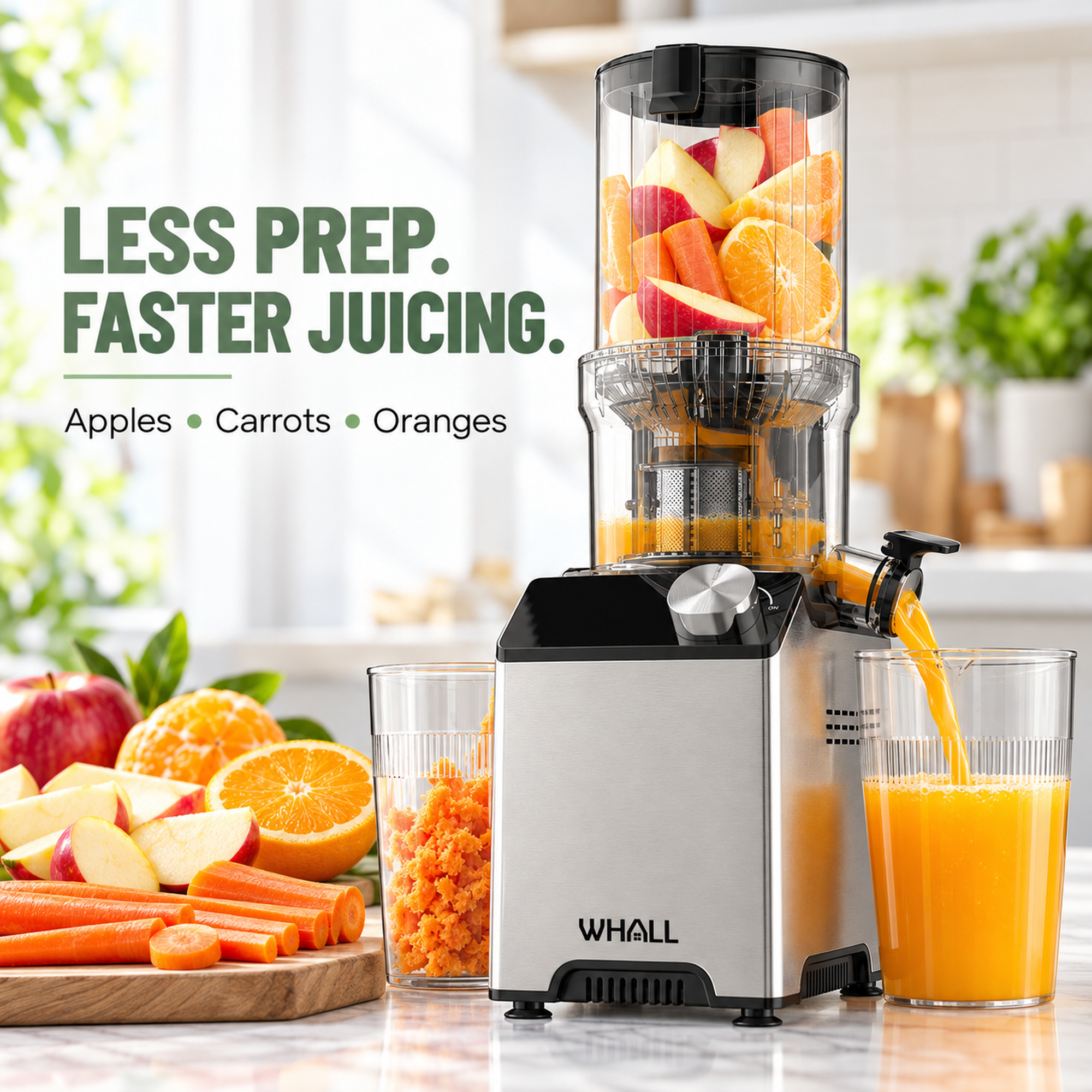 WHALL Cold Press Masticating Juicer photo 3