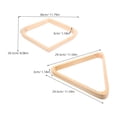 thumbnail image 2 of FONWILYO 2Pcs Solid Wood Pool Triangle Rack Khaki for Pool Table Precision Setup and Stable Billiard Ball Alignment, 2 of 8