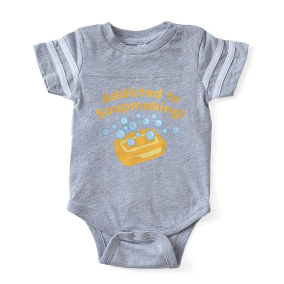 CafePress - Ad To Soapmaking_Tr - Cute Infant Baby Football Bodysuit