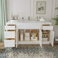 thumbnail image 3 of 60 in. W x 21 in. D x 32.5 in. H Bath Vanity Cabinet without Top in White, 3 of 5