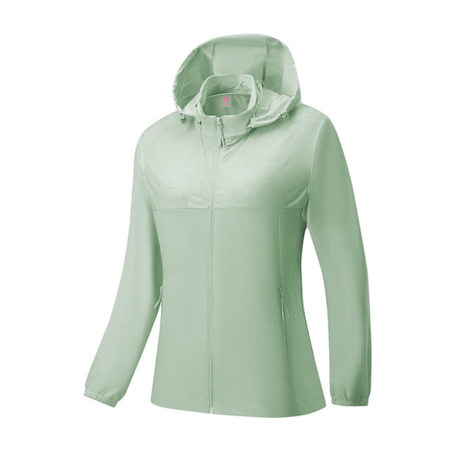 Soki UPF 50 Chandail à Capuchon pour Femmes, à Capuche Amovible Manches Longues Pêche Randonnée Cyclisme Veste, Respirant Évacuant l'Humidité