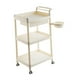 thumbnail image 5 of Carrito rodante de 3 niveles con estante móvil y soporte para maquillaje, carrito multiusos con ruedas 1 cajón, 5 of 9