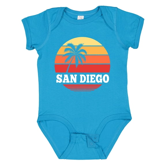 Inktastic San Diego California Vacation Retro Sunset Boys or Girls Baby Bodysuit