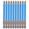 thumbnail image 1 of 10Pcs Cross Screwdriver Bits 90mm PH2 NonSlip Magnetic Electric Drill Bits Accessory, 1 of 5
