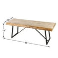 thumbnail image 5 of Afterglow Outdoor Bench, Terrafab Material Top with Steel Legs, Perfect for Outdoor Indoor, 5 of 7