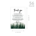 thumbnail image 5 of Koyal Wholesale Watercolor Pine Trees Woodland Forest Wedding Thank You Place Setting Cards for Table Reception, 56-Pack, 5 of 5