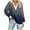 Blue, variant on Women's Oversized Fall Winter Sweatshirts Long Sleeve Crew Neck Daisy Crewneck Fleece Lined Pullover Tops Baggy Tunic Sweaters