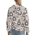 thumbnail image 7 of Wukai Cartoon Bear Brown Print Womens Hoodies Fleece Sweatshirts Long Sleeve Sweaters Pullover Fall Outfits Winter Clothes-Small, 7 of 7