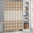 thumbnail image 6 of Shower Curtains for Bathroom-72"x72",Retro Brown Buffalo Check Waterproof Bath Curtain Grommet Shower Curtain Set with Hooks, 6 of 9