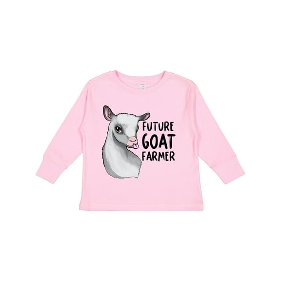 Inktastic Future Goat Farmer Boys or Girls Long Sleeve Toddler T-Shirt