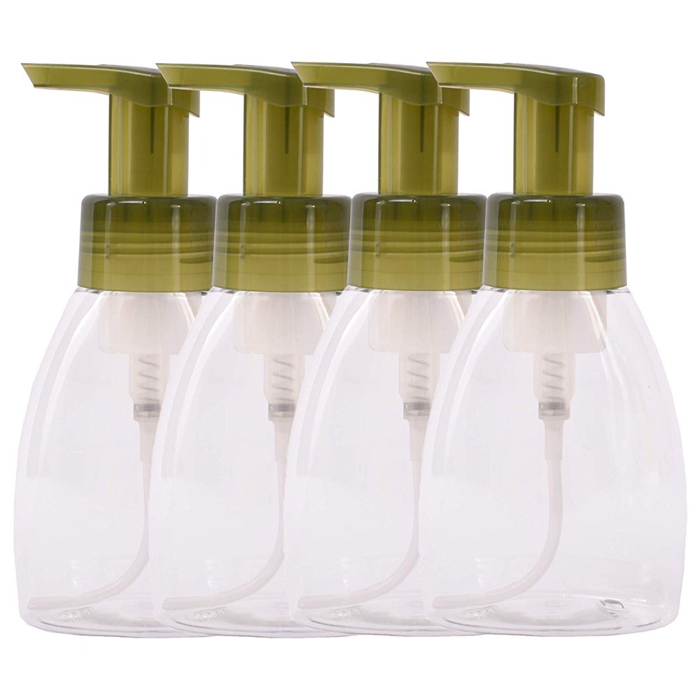 Foaming Soap Dispenser 8.5oz Clear BPA Free (4 Pack, Sage) Walmart