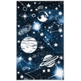 thumbnail image 2 of SAFAVIEH Carousel Kids Planets and Stars Area Rug, Dark Blue/Light Blue, 4' x 6', 2 of 10