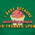 thumbnail image 3 of CafePress - I Bake Because Punching Pe Women's Classic T Shirt - Women's Traditional Fit Dark T-Shirt, 3 of 4