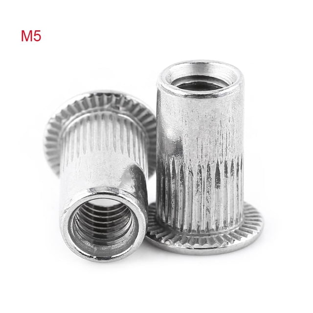 Noref M3-M8 Flat Head Threaded Blind Rivet Nut Insert Nutsert Screw Stainless Steel,Blind Rivet Nut