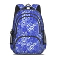 thumbnail image 2 of Pioneer Flower Floral Print Pattern Backpack for School, Cute School Bag with Adjustable Shoulder Straps and Padded Back, 16.9"x12.6"x5.9", 2 of 5