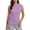 Purple, variant on Womens Dressy Casual Shirts Ruched Waist Cap Sleeve Asymmetrical Hem Blouse, Fitted Elegant Tunic Tops for Office Semi Casual Occasion S