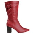 thumbnail image 3 of Journee Collection Womens Wilo Tru Comfort Foam Wide Calf Stacked Heel Mid Calf Boots, 3 of 8
