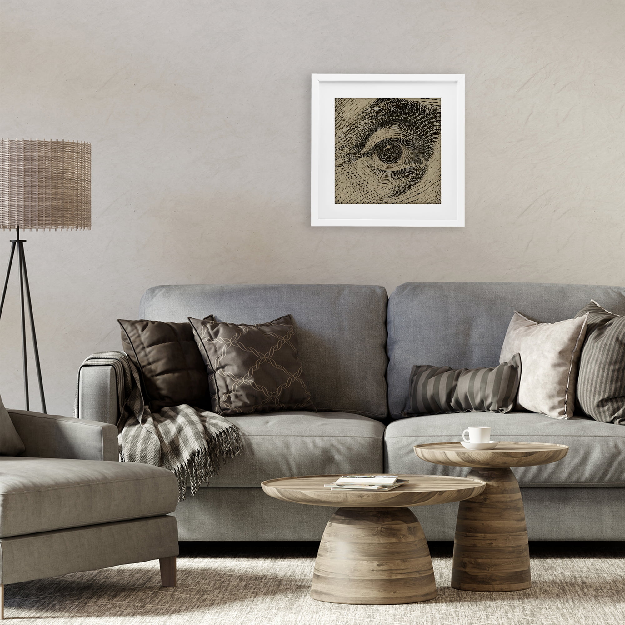 Stupell Industries Franklin's Gaze Eye White Framed Print Under Glass, design by Svetlana Aleynikova
