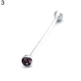 thumbnail image 7 of harmtty Men's Formal Shirt Collar Pin Rhinestone Bar Clasp Clip Barbell Lapel Stick,White, 7 of 7