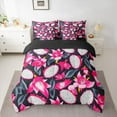 thumbnail image 2 of jejeloiu Pitaya 7-Piece Bedding Comforter Set,Tropical Fruit King Bedding Sets,Pink Black Bed Sheets For Men Women,Super Cozy Room Decor Reversible, 2 of 8