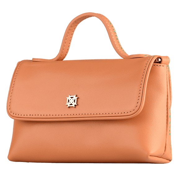 DOMINIE Crossbody Crossbody/Clutch Handbag / Clutch Purse Tan Leather With Removable Shoulder Strap Unisex Audrey