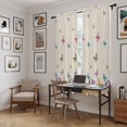 thumbnail image 5 of Vintage Colorful Butterfly Kitchen Curtain for Berdoom Living Room Cafe 72 Inch Length, Watercolor Butterflies Rustic Tiers Curtains Light Filtering Drapes Window Treatment 2 Panels 52"Wx72"L, 5 of 8