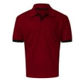 thumbnail image 7 of kamemi Polo Shirts Men's short-sleeved polo shirt classic solid color casual stretch T-shirt polo(Wine,5XL), 7 of 7