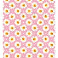 thumbnail image 3 of Ambesonne Floral Duvet Cover Sets, Daisy Flowers and Circles, 2-Queen, Pale Pink Orange White, 3 of 7