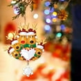 thumbnail image 4 of Adornos navideños colgantes para árbol de Navidad: colgante de familia de ciervos y alces. Decoración navideña. 5 alces navideños, 4 of 7