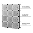 thumbnail image 5 of DIY Cube Storage Organizers 14''x 14'' (12 Cubes), Portable Closet Storage Shelves, DIY Square Closet Cabinet Shelves, Storage Cubes for Living Room, Clothes Wardrobe Cabinet Organizers W/Doors, 5 of 13