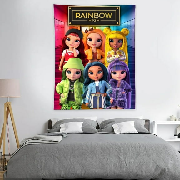 Rainbow High Tapestry Wall Hanging Decor for Bedroom Wall Art Funny Home Decoration 30x40in