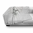 thumbnail image 3 of I Love You More Soft Flannel Fleece Throw Blanket, Hand Written Valentine's Day Letters with Stars in Shape of a Heart, Cozy Plush for Indoor and Outdoor Use, 50" x 60", Red Grey White, by Ambesonne, 3 of 6