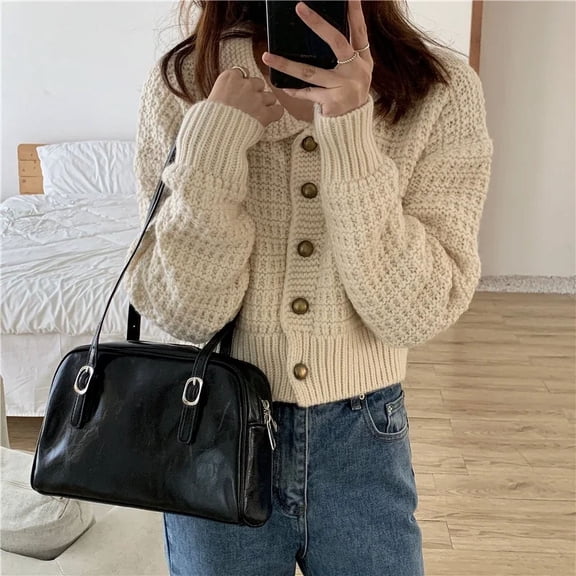 Fashion Women Green Big Shoulder Bags PU Leather Female Purse Handbags Large Capacity Ladies Daily Small Casual Tote Bolso Mujer