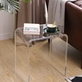 thumbnail image 4 of Royalcraft Acrylic clear End Table, Modern Lucite Side Table with Waterfall Edges, 4 of 5