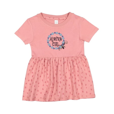 

Inktastic Alaska Girl Forget-me-not Flower Girls Baby Dress