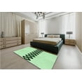 thumbnail image 5 of Ahgly Company Machine Washable Indoor Square Transitional Mint Green Area Rugs, 8' Square, 5 of 7
