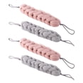 thumbnail image 1 of Nvzi 4Pcs Long Bath Sponge Creative Bath Shower Sponge Pouf-Grey+Pink, 1 of 4