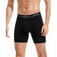 thumbnail image 2 of INNERSY Mens Boxer Briefs Breathable Men's Underwear Pouch Underwear for Men 4-Pack(M,Black), 2 of 8