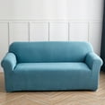 thumbnail image 2 of Nvzi Slipcovers, 1 Piece 2-Seater Stretch Couch Covers, Premium Stretch Sofa Cover Fit Most Standard 2-Seater Couches,Use for Living Room/Home,Couch Cover to Protect Furniture, Light Blue, 2 of 5
