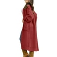 thumbnail image 3 of iHPH7 Long Sweater Cardigan Women Travel Cardigan Fall Cardigans for Women Long Sleeve Cardigan for Women's Outerwear Knits Clothing Fall Fashion Wine S, 3 of 9