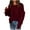 Wine, variant on MIUOWANP Fall Sweaters for Women 2024 Trendy Women Casual Solid Long Sleeve Thick Knit Pullover Crewneck Sweater Coat Army Green S