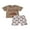 Brown, variant on Qmyliery Toddler Boys Easter Outfits Letter Rabbit/Chick Print Round Neck Short Sleeve T-Shirts Elastic Waist Shorts 2Pcs Clothes Set 3 6 12 18 24 Months 3 Years