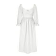 thumbnail image 4 of Gspmoly Robes pour Femmes Grande Taille, Robe Longue Décontractée d'Été à Manches Courtes à Col en V pour Femmes, Robes de Vacances pour Femmes Offres, 4 of 5