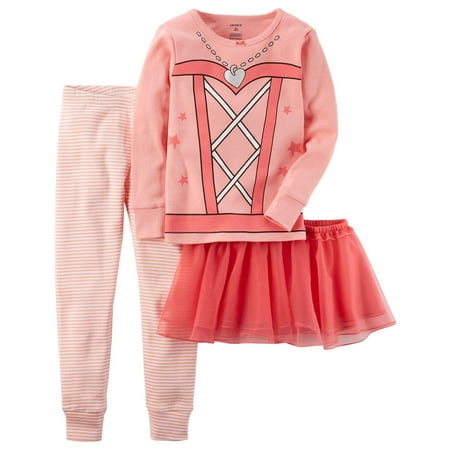 Carter's Baby Girls' 2-Piece Snug Fit Cotton PJs + Tutu, 18 Months