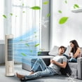 thumbnail image 4 of Qiweii Desktop Bladeless Tower Fan，Compact Vertical Cooling Fan for Home and Office Use, 4 of 6