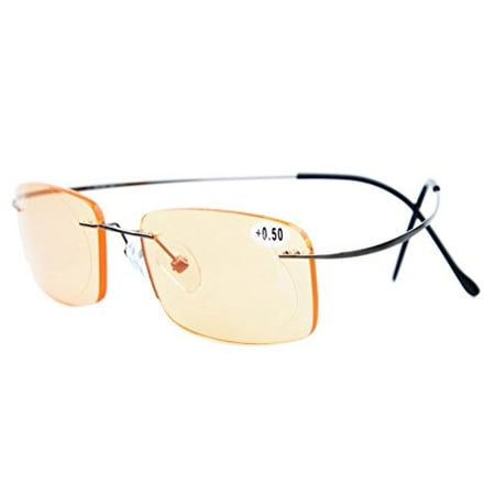 Eyekepper Titanium Rimless Computer Glasses Readers Men ...