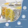 thumbnail image 4 of Round Tablecloth 60 Inch,Orange and Grey Flower Table Cloth Autumn Holiday Polyester Table Cover Decorative for Indoor Outdoor Kitchen Dining Party, 4 of 6