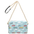 thumbnail image 2 of FORMRS Women Crossbody Purse with Chain Strap Vegan Leather Shoulder Handbag, Blue Trains Pattern, 2 of 7