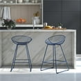 thumbnail image 2 of CosmoLiving by Cosmopolitan Ellis 24" Metal Counter Height Bar Stool, Navy, 2 of 15